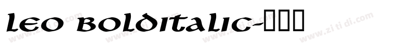 Leo BoldItalic字体转换